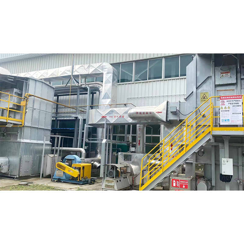 How does the RTO regenerative incineration system ensure the efficient treatment of waste gas by the system?